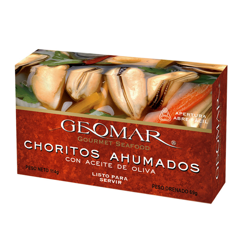 Choritos Ahumados en Aceite de Oliva 125 gr, Coronel